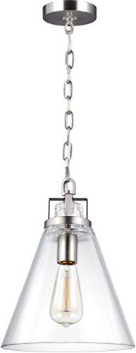 Visual Comfort Studio P1370SN Frontage One Light Pendant, Satin Nickel Alternate Image.jpg