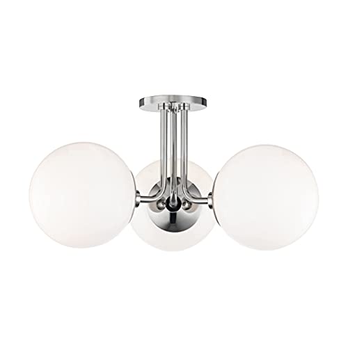 Mitzi H105603-PN Stella Three Light Semi Flush Mount, Polished Nickel Alternate Image.jpg