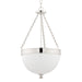 Hudson Valley 327-PN Barrington Three Light Pendant, Polished Nickel Main Image.jpg