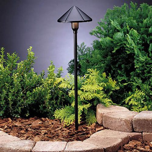 Kichler 15326BKT One Light Path & Spread, Textured Black