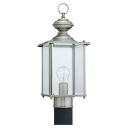 Generation Lighting 8257-965 Jamestowne One Light Outdoor Post Lantern, Antique Brushed Nickel Main Image.jpg