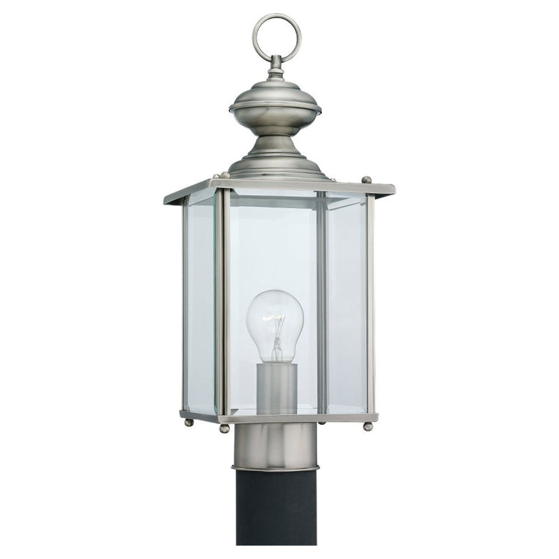 Generation Lighting 8257-965 Jamestowne One Light Outdoor Post Lantern, Antique Brushed Nickel Main Image.jpg