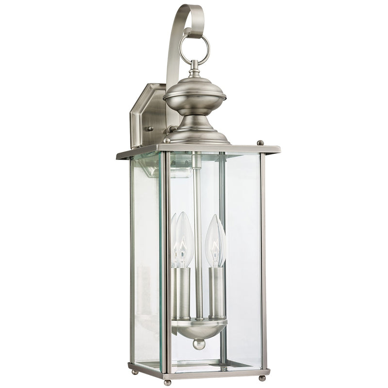 Generation Lighting 8468-965 Jamestowne Two Light Outdoor Wall Lantern, Antique Brushed Nickel Main Image.jpg