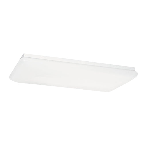 Generation Lighting 59271LE-15 Fluorescent Ceiling Four Light Flush Mount, White Main Image.jpg