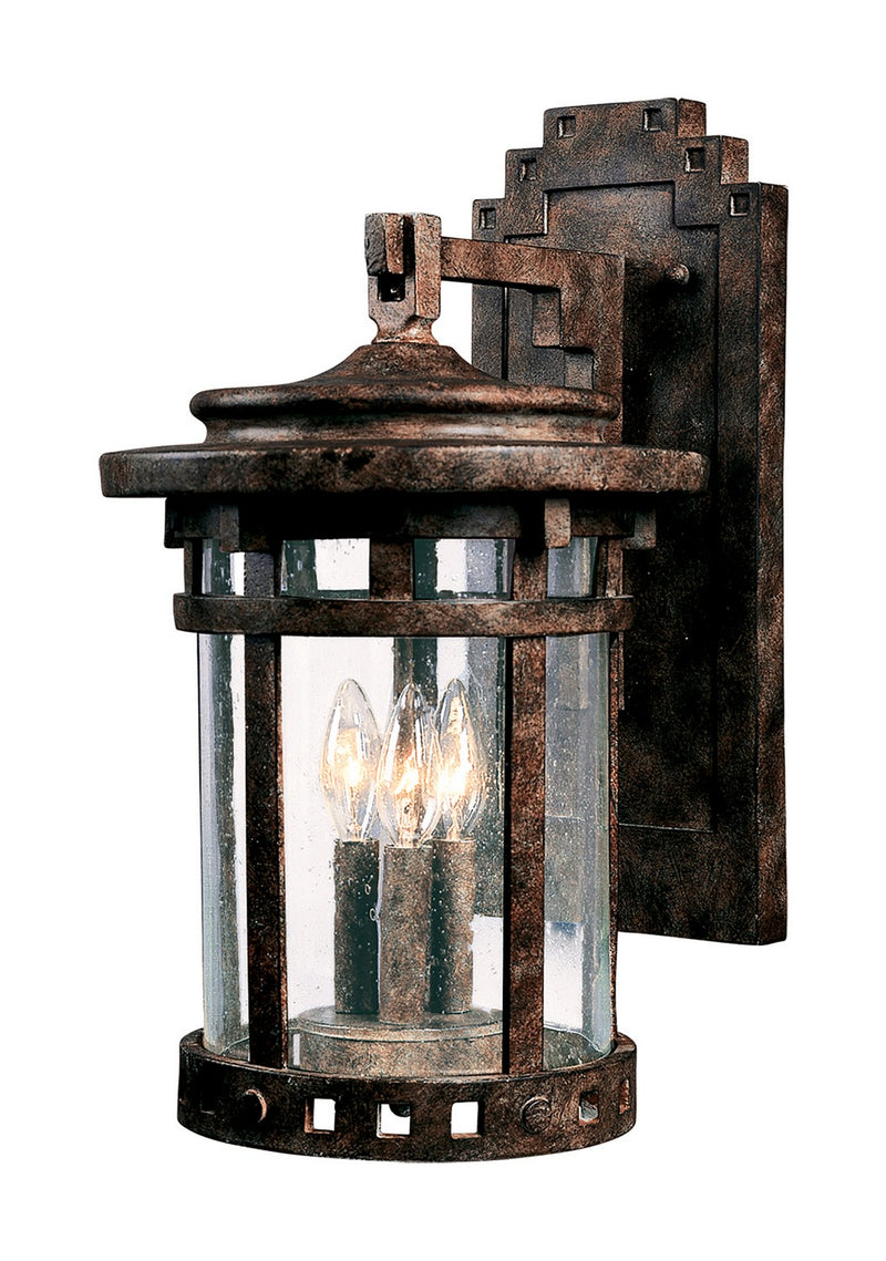 Maxim 3134CDSE Santa Barbara DC Three Light Outdoor Wall Lantern, Sienna Alternate Image.jpg