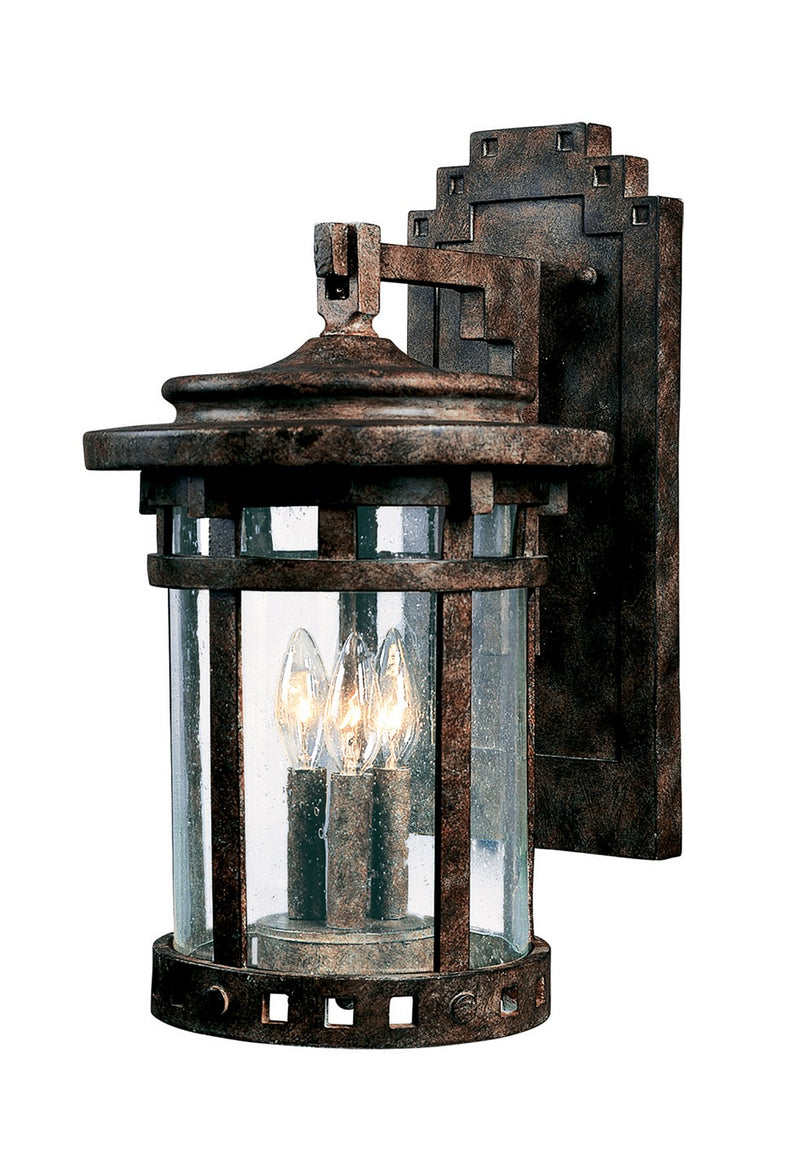 Maxim 3135CDSE Santa Barbara DC Three Light Outdoor Wall Lantern, Sienna Alternate Image.jpg