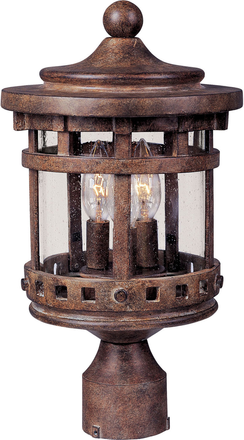 Maxim 3137CDSE Santa Barbara DC Three Light Outdoor Pole/Post Lantern, Sienna Main Image.jpg