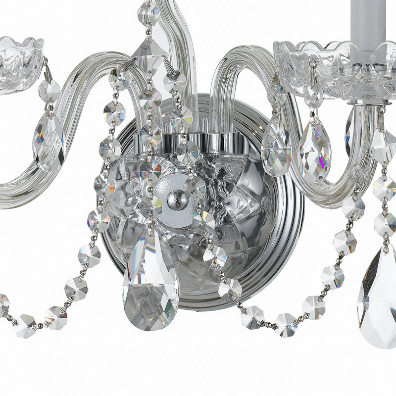 Crystorama 1033-CH-CL-S Traditional Crystal Three Light Wall Sconce Polished Chrome Alternate Image 2.jpg