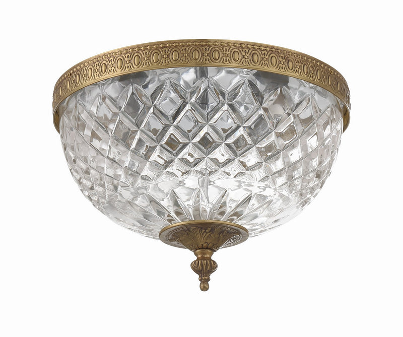 Crystorama 117-10-OB Ceiling Mount Two Light Flush Mount Olde Brass Alternate Image 4.jpg