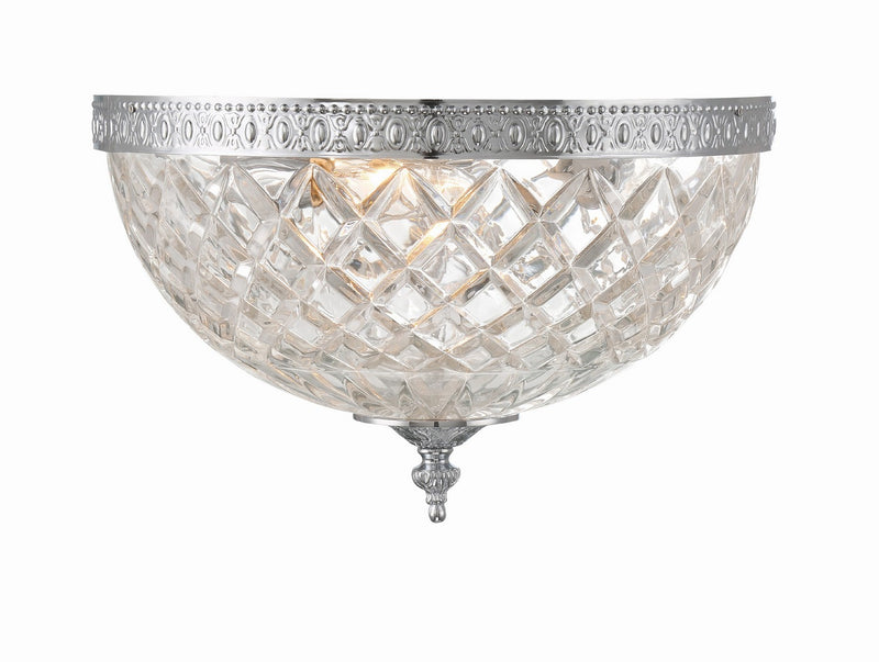 Crystorama 117-12-CH Ceiling Mount Three Light Flush Mount Polished Chrome Main Image.jpg