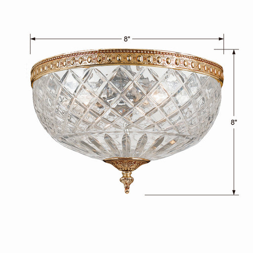 Crystorama 117-8-OB Ceiling Mount Two Light Flush Mount Olde Brass Alternate Image.jpg
