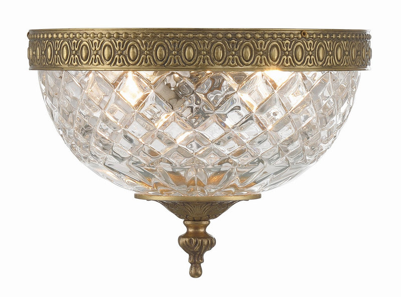 Crystorama 117-8-OB Ceiling Mount Two Light Flush Mount Olde Brass Main Image.jpg