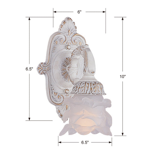 Crystorama 5221-AW Paris Market One Light Wall Sconce Antique White Alternate Image.jpg