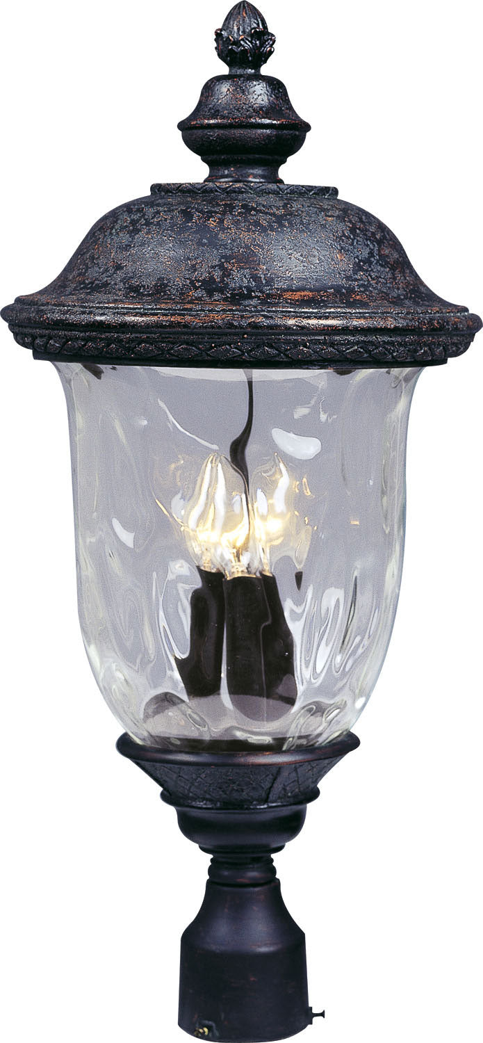 Maxim 3420WGOB Carriage House DC Three Light Outdoor Pole/Post Lantern, Oriental Bronze Main Image.jpg