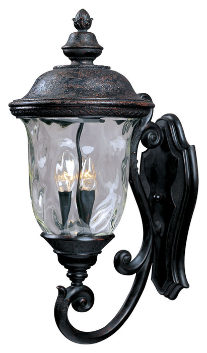 Maxim 3424WGOB Carriage House DC Three Light Outdoor Wall Lantern, Oriental Bronze Main Image.jpg