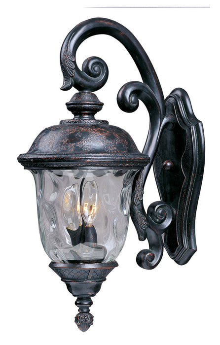 Maxim 3497WGOB Carriage House DC Three Light Outdoor Wall Lantern, Oriental Bronze Main Image.jpg