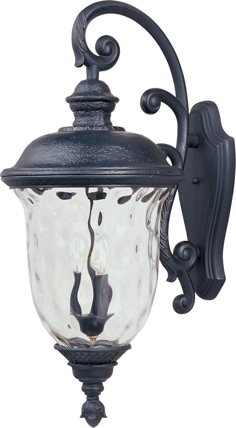Maxim 3498WGOB Carriage House DC Three Light Outdoor Wall Lantern, Oriental Bronze Main Image.jpg
