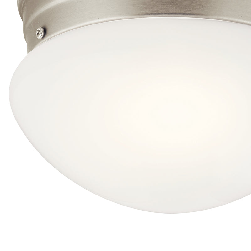 Kichler 206NI One Light Flush Mount, Brushed Nickel (2)