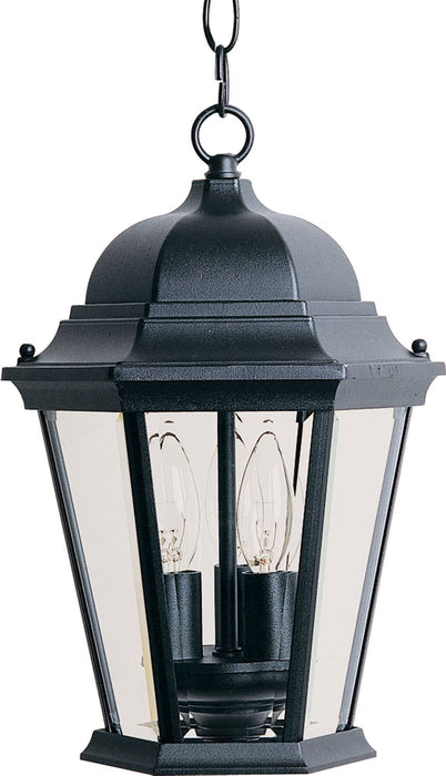 Maxim 1009BK Westlake Three Light Outdoor Hanging Lantern, Black Main Image.jpg