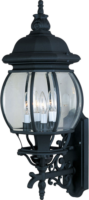 Maxim 1037BK Crown Hill Four Light Outdoor Wall Lantern, Black Main Image.jpg