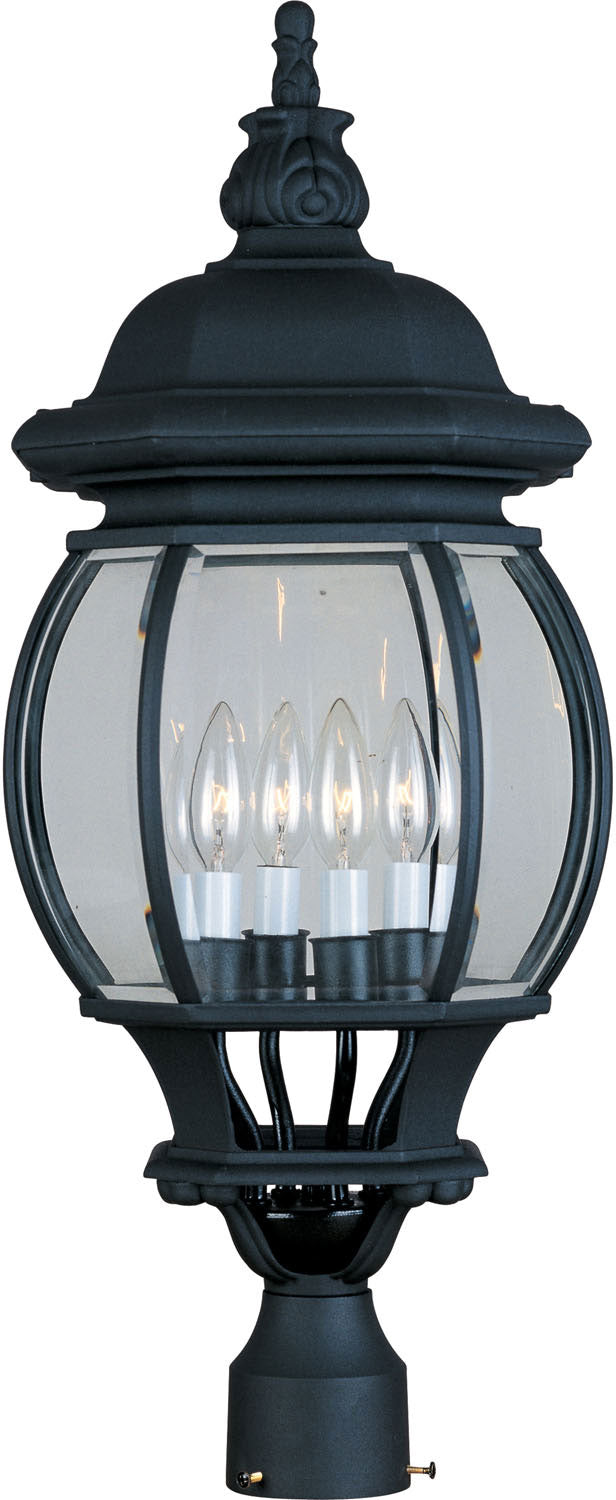 Maxim 1038BK Crown Hill Four Light Outdoor Pole/Post Lantern, Black Main Image.jpg