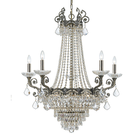 Crystorama 1486-HB-CL-S Majestic 11 Light Chandelier Historic Brass Main Image.jpg