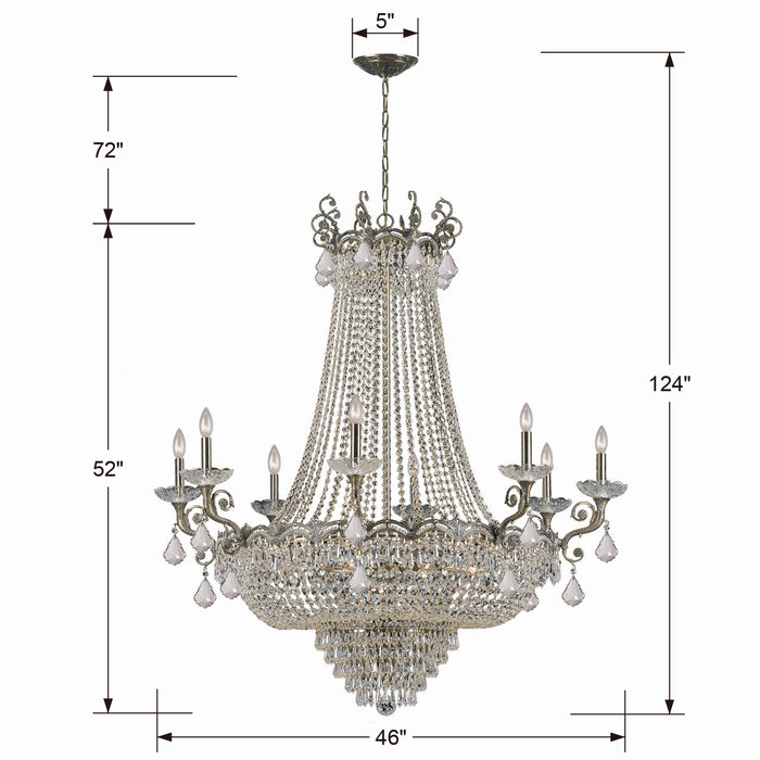 Crystorama 1488-HB-CL-MWP Majestic 20 Light Chandelier Historic Brass Alternate Image.jpg