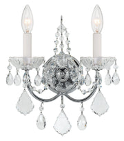 Crystorama 3222-CH-CL-MWP Imperial Two Light Wall Sconce Polished Chrome Main Image.jpg