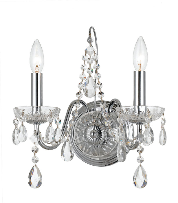Crystorama 3222-CH-CL-SAQ Imperial Two Light Wall Sconce Polished Chrome Alternate Image.jpg