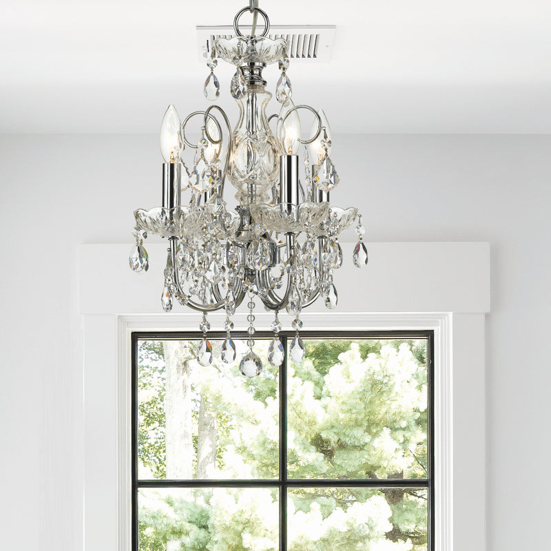 Crystorama 3224-CH-CL-MWP Imperial Four Light Mini Chandelier Polished Chrome Alternate Image 2.jpg