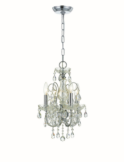 Crystorama 3224-CH-CL-MWP Imperial Four Light Mini Chandelier Polished Chrome Main Image.jpg