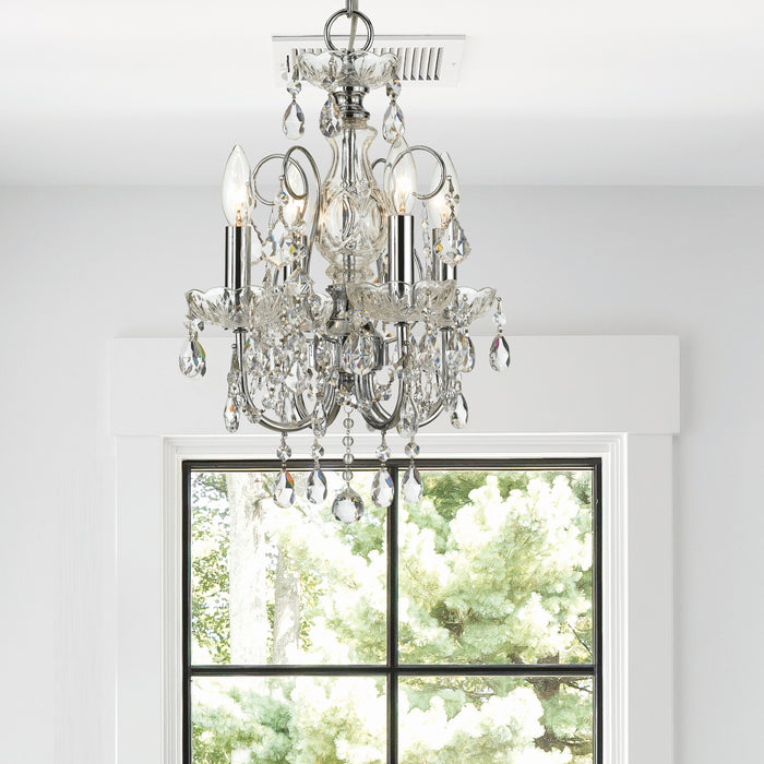 Crystorama 3224-CH-CL-SAQ Imperial Four Light Mini Chandelier Polished Chrome Alternate Image 2.jpg
