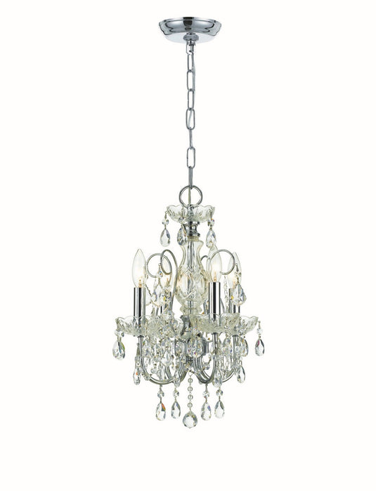 Crystorama 3224-CH-CL-SAQ Imperial Four Light Mini Chandelier Polished Chrome Main Image.jpg