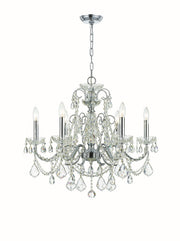 Crystorama 3226-CH-CL-MWP Imperial Six Light Chandelier Polished Chrome Main Image.jpg