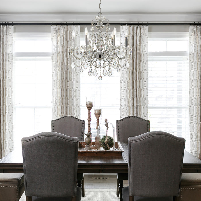 Crystorama 3226-CH-CL-S Imperial Six Light Chandelier Polished Chrome Alternate Image 2.jpg