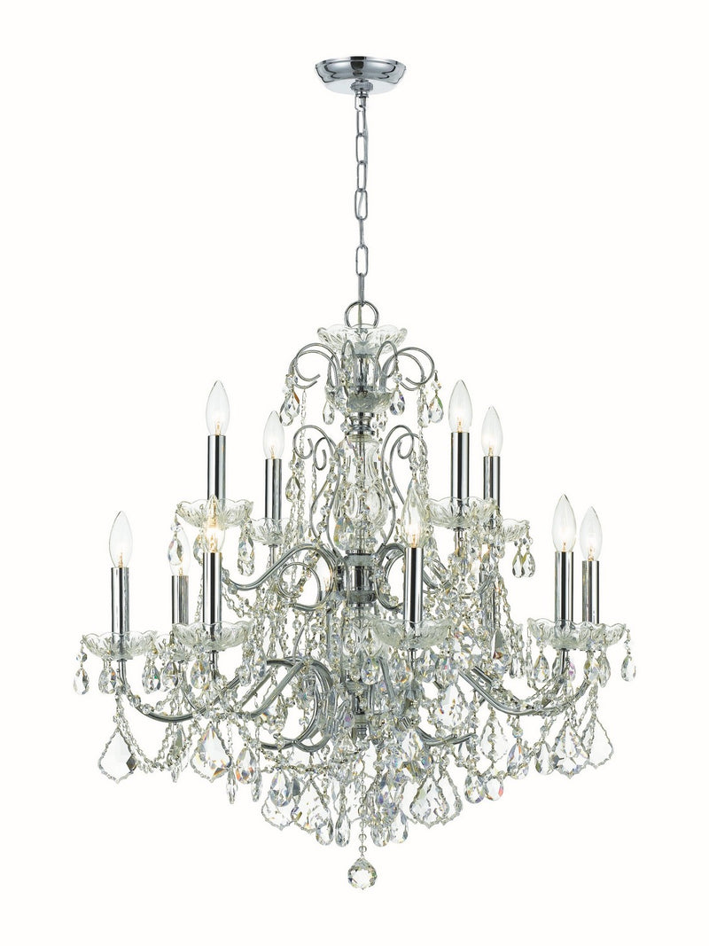 Crystorama 3228-CH-CL-MWP Imperial 12 Light Chandelier Polished Chrome Main Image.jpg
