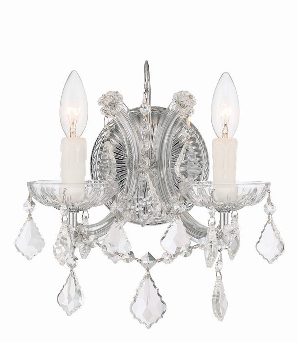Crystorama 4472-CH-CL-S Maria Theresa Two Light Wall Sconce Polished Chrome Main Image.jpg