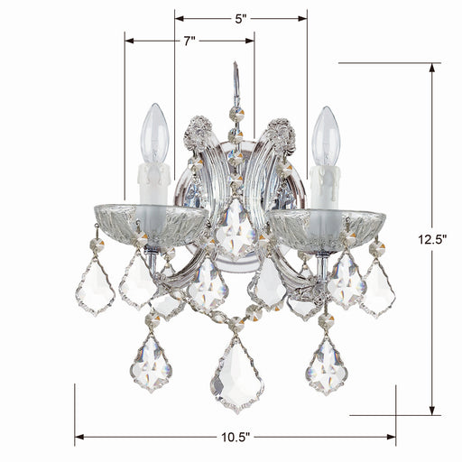 Crystorama 4472-CH-CL-SAQ Maria Theresa Two Light Wall Sconce Polished Chrome Alternate Image.jpg