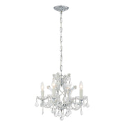 Crystorama 4474-CH-CL-SAQ Maria Theresa Four Light Mini Chandelier Polished Chrome Alternate Image.jpg