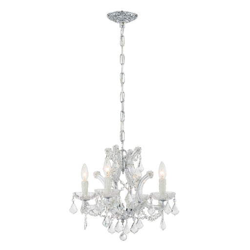 Crystorama 4474-CH-CL-SAQ Maria Theresa Four Light Mini Chandelier Polished Chrome Alternate Image.jpg