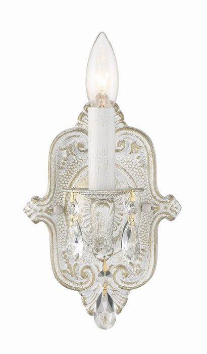 Crystorama 5021-AW-CL-MWP Paris Market One Light Wall Sconce Antique White Alternate Image 4.jpg