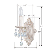 Crystorama 5021-AW-CL-SAQ Paris Market One Light Wall Sconce Antique White Alternate Image.jpg