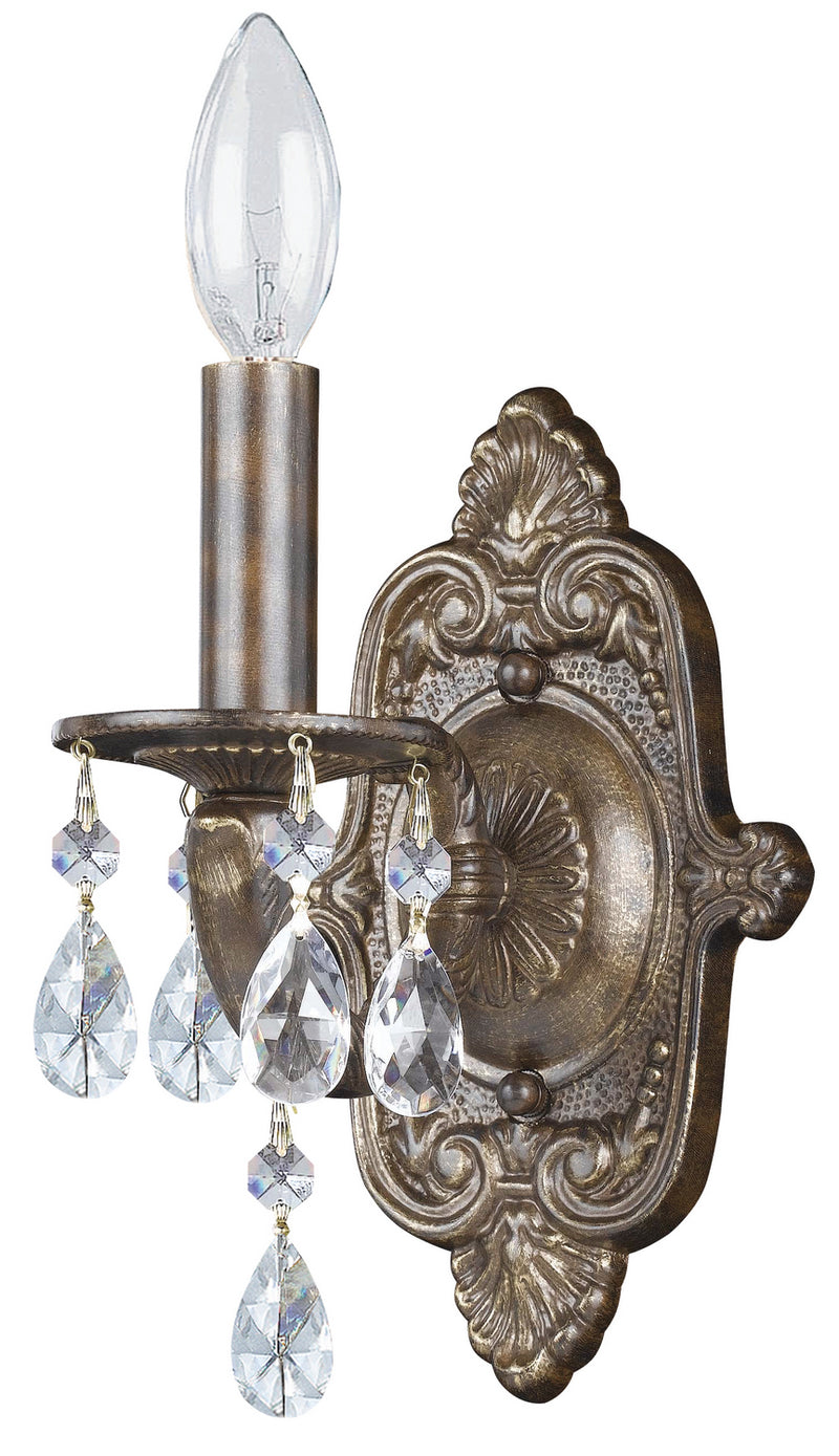 Crystorama 5021-VB-CL-MWP Paris Market One Light Wall Sconce Venetian Bronze Main Image.jpg