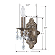 Crystorama 5021-VB-CL-SAQ Paris Market One Light Wall Sconce Venetian Bronze Alternate Image.jpg