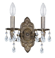 Crystorama 5022-VB-CL-MWP Paris Market Two Light Wall Sconce Venetian Bronze Main Image.jpg