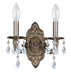 Crystorama 5022-VB-CL-MWP Paris Market Two Light Wall Sconce Venetian Bronze Main Image.jpg