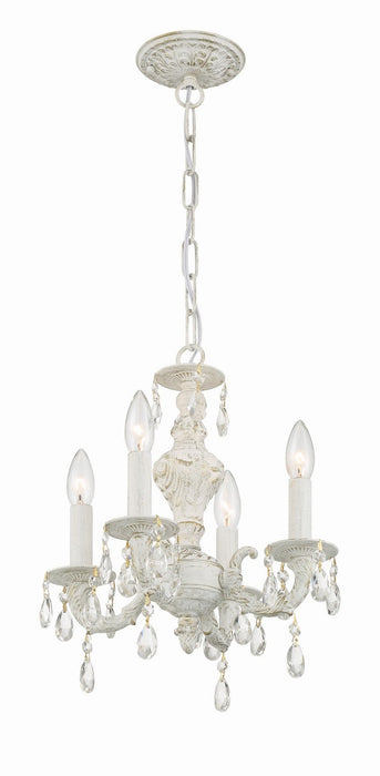 Crystorama 5024-AW-CL-MWP Paris Market Four Light Mini Chandelier Antique White Alternate Image 4.jpg