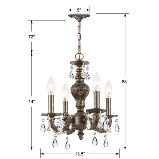 Crystorama 5024-VB-CL-MWP Paris Market Four Light Mini Chandelier Venetian Bronze Alternate Image.jpg