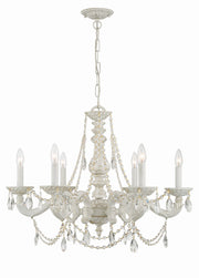 Crystorama 5026-AW-CL-SAQ Paris Market Six Light Chandelier Antique White Main Image.jpg