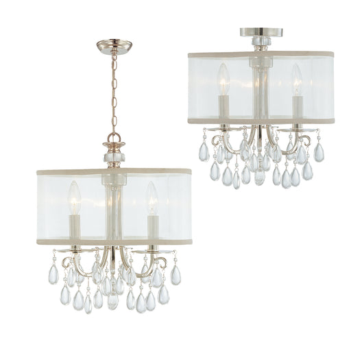 Crystorama 5623-CH Hampton Three Light Mini Chandelier Polished Chrome Alternate Image.jpg